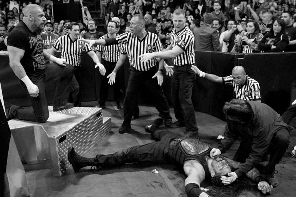 Roman Reigns Gets Blood Capsule Slipped To Him On WWE RAW