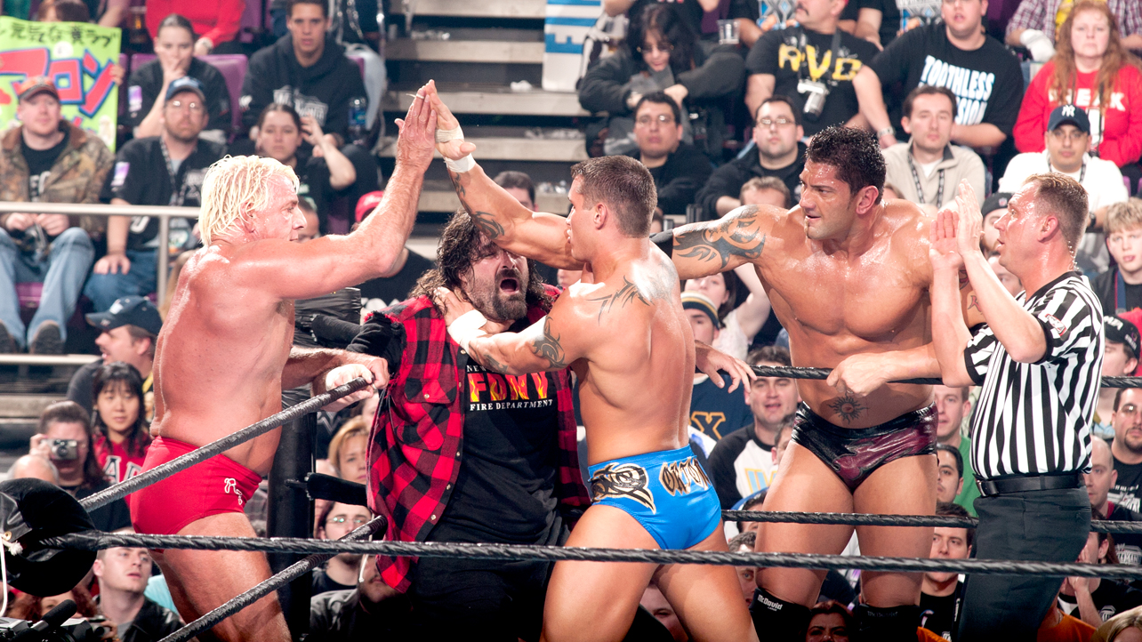 Evolution Rock and Sock Connection WrestleMania XX