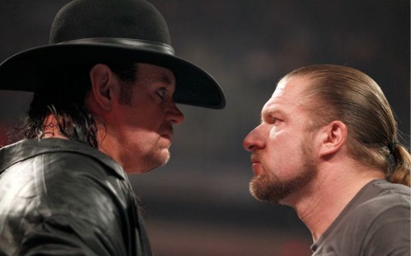 The Undertaker And Triple H Face Off