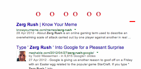 google easter eggs zerg rush