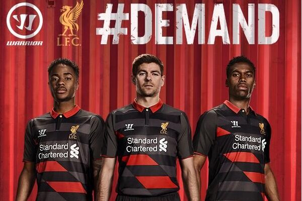 black and red liverpool kit