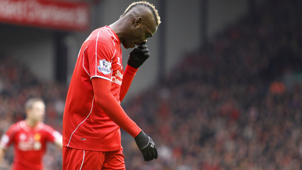 Liverpool's Mario Balotelli during the Barclays Premier League match at Anfield, Liverpool. PRESS ASSOCIATION Photo. Picture date: Saturday November 8, 2014. See PA story SOCCER Liverpool. Photo credit should read Peter Byrne/PA Wire. Editorial use on
