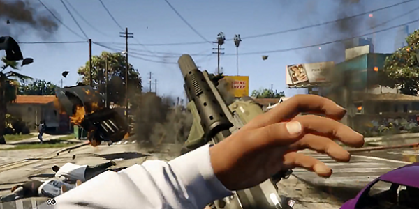 Grand Theft Auto V first person stunts