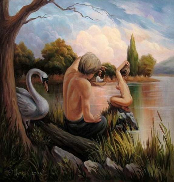 Mind-bending optical illusion appears to show a painting of a