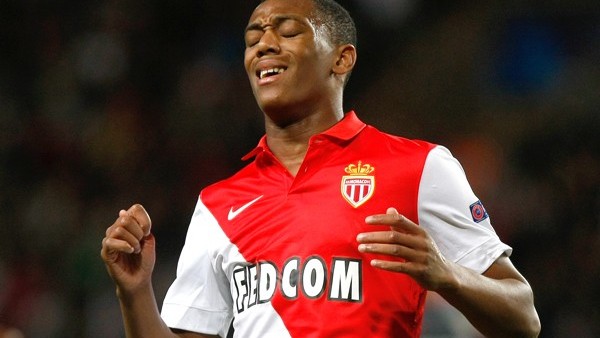 Monaco's French forward Anthony Martial during the Champions League Group C soccer match between Monaco and Benfica at Louis II stadium in Monaco, Wednesday, Oct. 22, 2014. (AP Photo/Claude Paris)