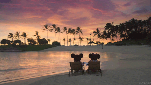 Mickey And Minnie On The Beach Gif Gif