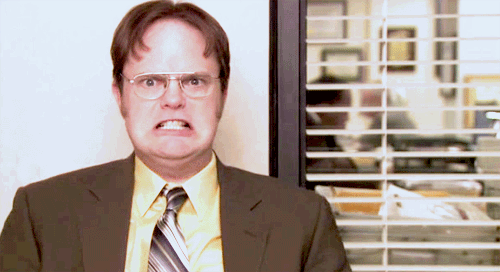 Dwight Screaming The Office Gif Gif