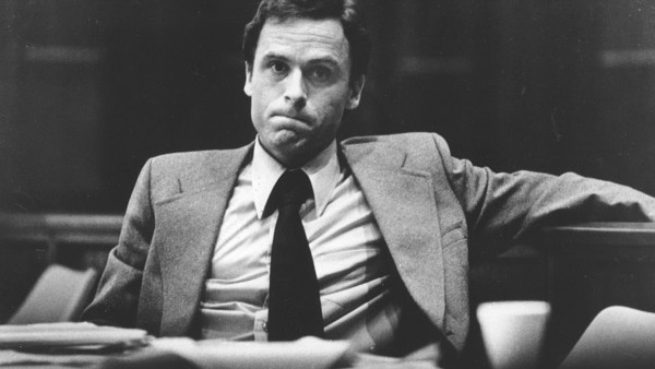 Accused murderer Theodore Ted Bundy stares out at the photographer during the second day of jury selection in his murder trial in Miami, Fla., on June 27, 1979. Bundy is accused in the bludgeoning deaths of two Chi Omega sorority sisters in Tallahassee, Jan. 