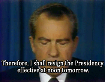 Richard Nixon Resignation Gif