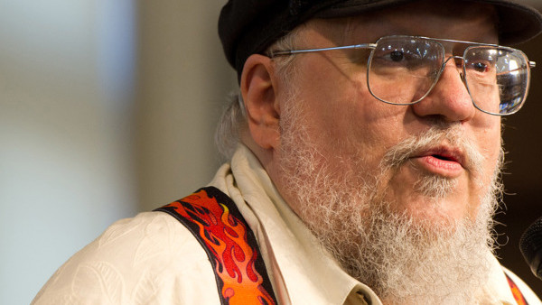 Author George R.R. Martin appears at a book signing for