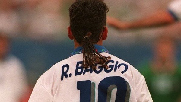 Roberto Baggio, Italy ***** Rear view pony tail