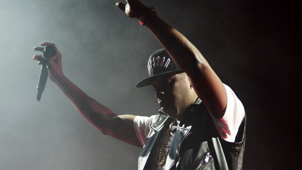 IMAGE DISTRIBUTED FOR PARKWOOD ENTERTAINMENT - JAY Z performs during the Beyonce and Jay Z - On the Run tour at AT&T Park on Tuesday, Aug. 5, 2014, in San Francisco. (Photo by Mason Poole/Invision for Parkwood Entertainment/AP Images)