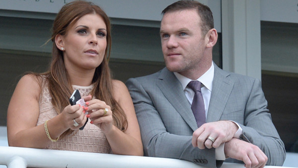 File photo dated 08-05-2014 of Wayne and Coleen Rooney watch The Boodles Diamond Handicap Stakes during day two of the 2014 Boodles May Festival at Chester Racecourse.