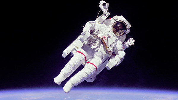 astronaut in open space