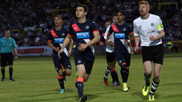 Ayoze Perez, Curtis Good, Lubomir Satka, Newcastle United Gateshead International Stadium July 10th 2015