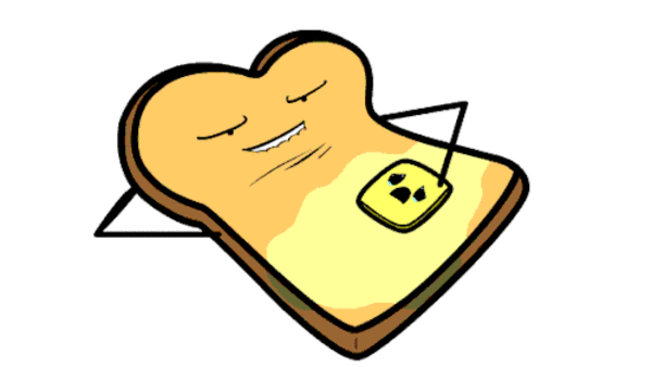 Toast rubbing butter