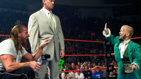 Hornswoggle Vince McMahon Triple H