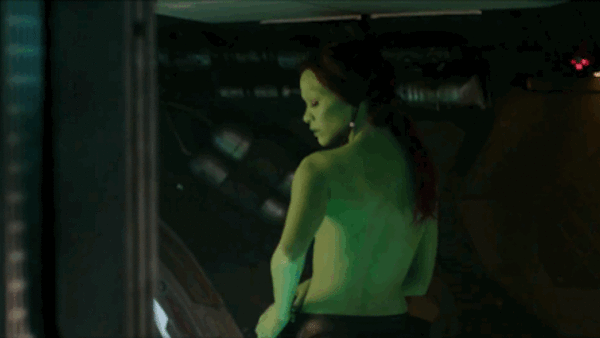 gamora topless guardians of the galaxy