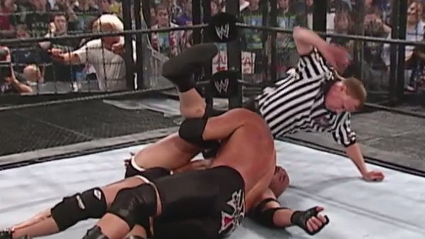 SummerSlam 2003 Elimination Chamber Triple H Goldberg