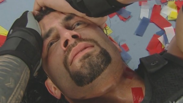 WWE Survivor Series 2015 Roman Reigns Cry