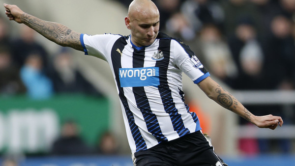 Newcastle United's Jonjo Shelvey during the Barclays Premier League match at St James' Park, Newcastle.