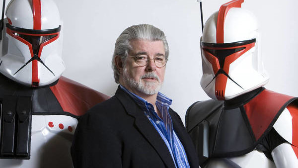 George Lucas with troopers