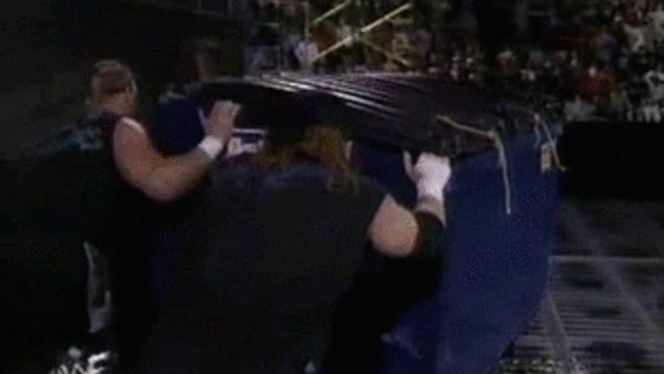 New Age Outlaws Dumpster Toss
