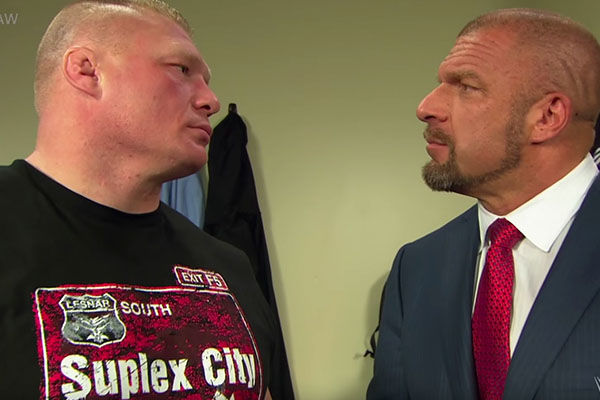 Triple H Brock Lesnar Raw