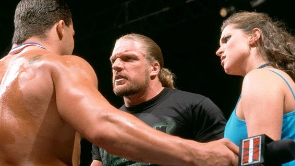 Kurt Angle Triple H Stephanie McMahon