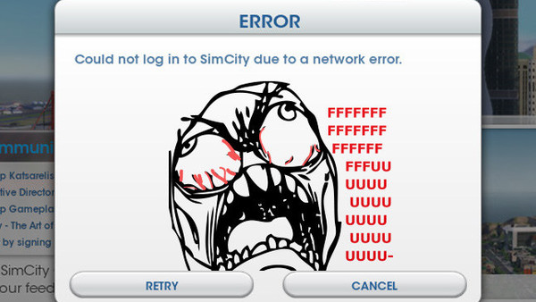 Simcity error message servers