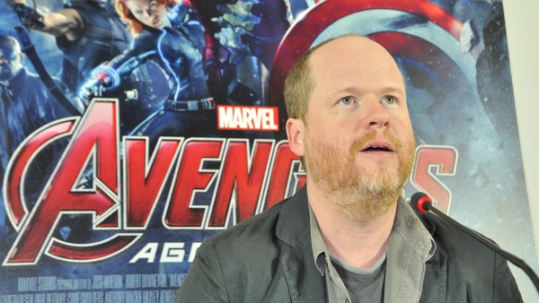 US film director Joss Whedon attends a press conference in Italy