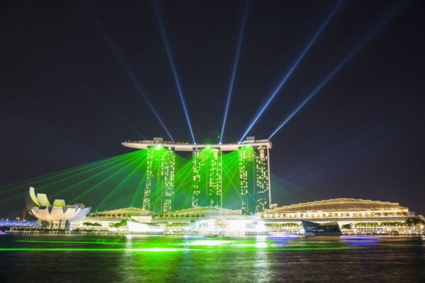 Laser show,Art Science Museum,Marina Bay Sands,Marina Bay,Singapore