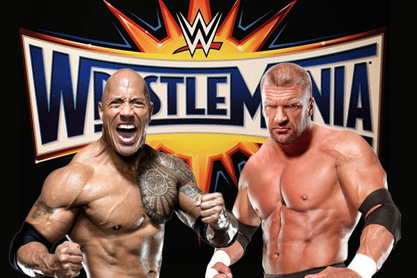 WM33 The Rock Triple H
