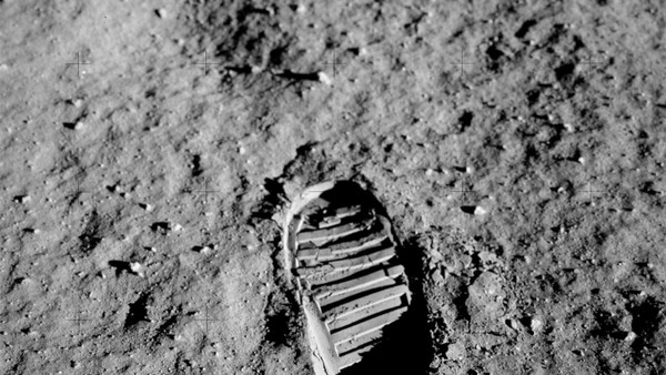 Apollo 11 moon bootprint