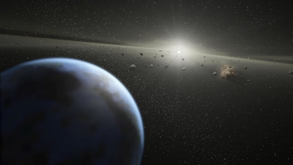 Asteroid Belt Around Sun Sized Star