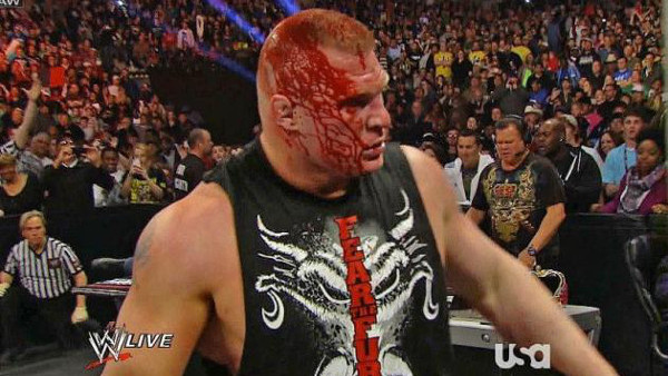 Brock Lesnar Bleeding