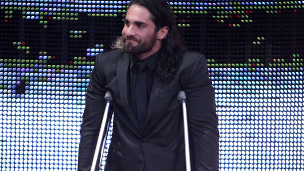 Seth Rollins crutches