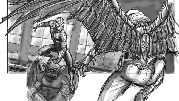 Spider-Man Vulture Gargoyle Concept Art Jeff Henderson