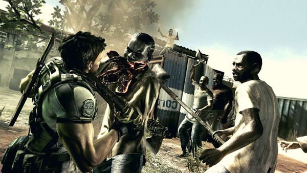 Resident Evil 5 Screenshot Zombie Mouth Bite