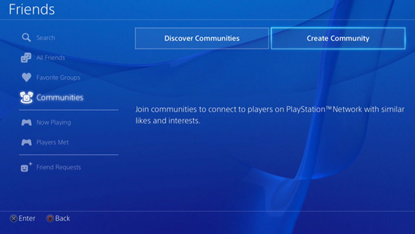 ps4 communities