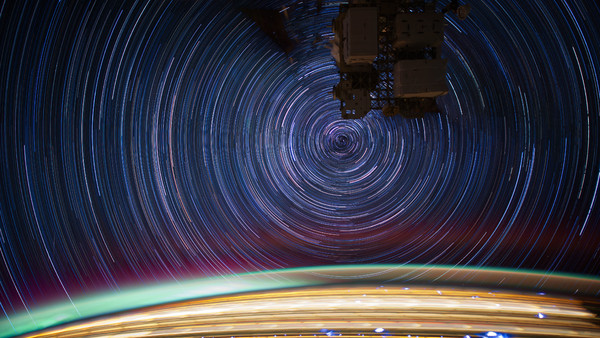 International Space Station Star Trails JSC2012E052684