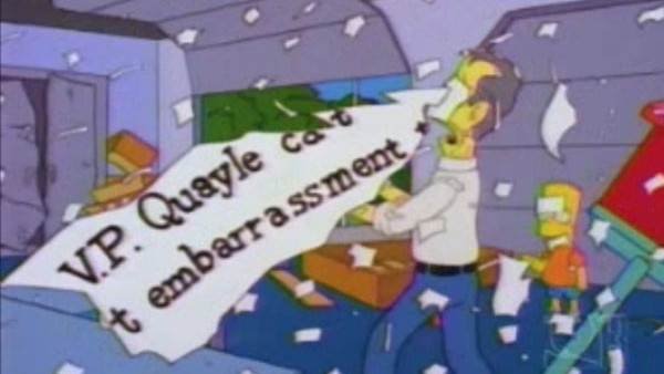 The Simpsons George Bush Quayle 