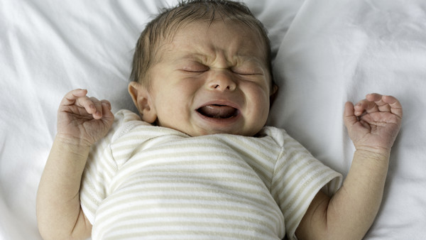 Human Male White Newborn Baby Crying