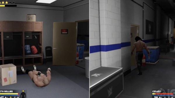 WWE 2K17 Backstage Splitscreen