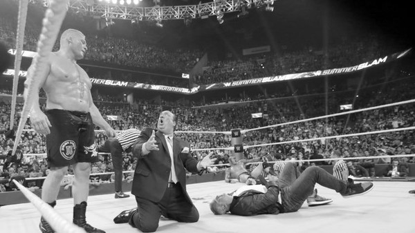 brock lesnar shane mcmahon black and white