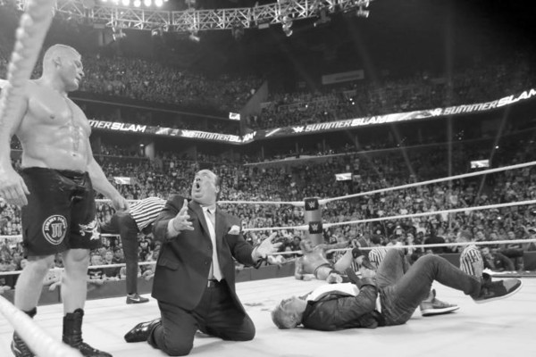 brock lesnar shane mcmahon black and white