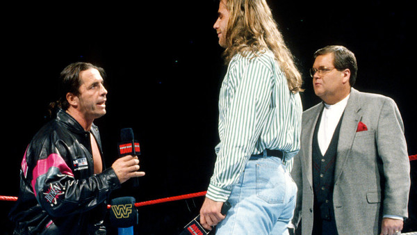 Shawn Michaels Bret Hart Jim Ross 1996 Raw