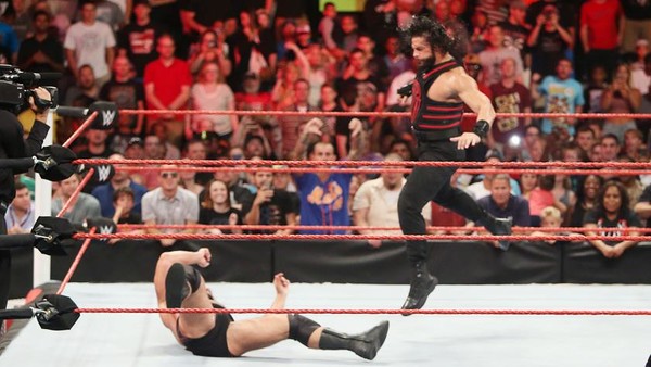 Rusev Roman Reigns Superman Punch