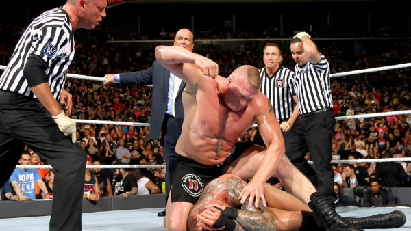 Brock Lesnar Randy Orton Paul Heyman
