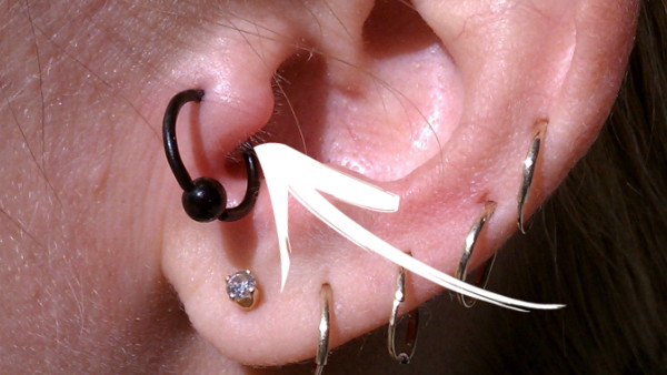 Tragus piecing